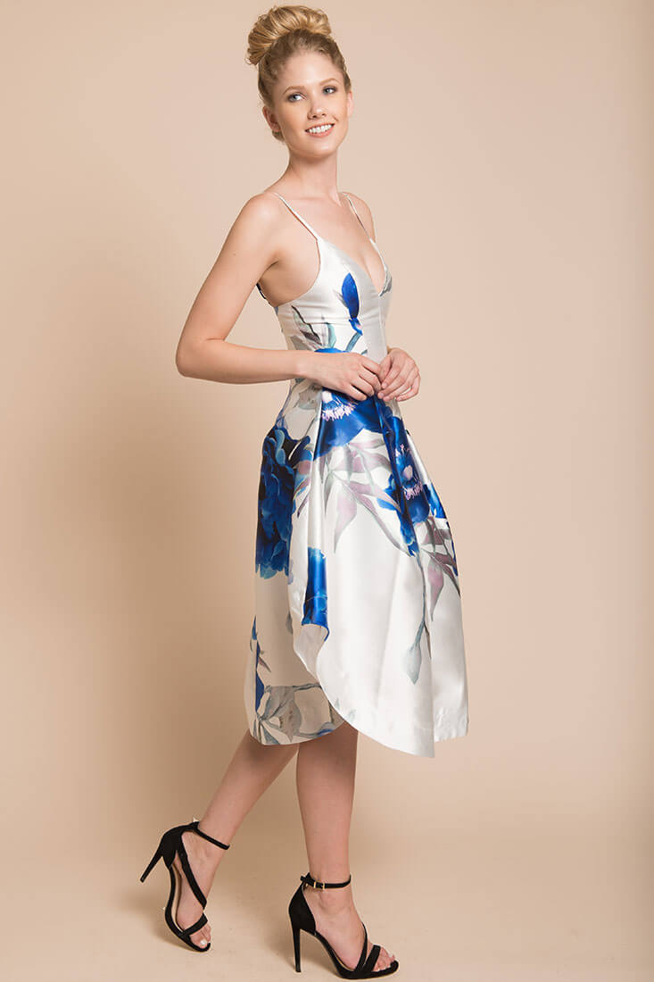 Ingrid Floral Dress Blue by Selfie Leslie