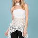 Felicity Crochet Choke Collar Top White
