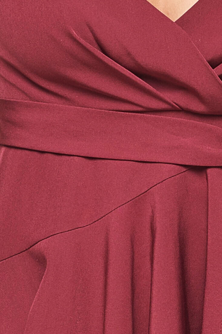 Miah Tied Waist Dress Plum by Selfie Leslie
