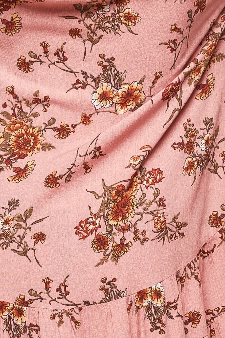 Joyce Floral Hippie Loose Fit Dress Rose by Selfie Leslie
