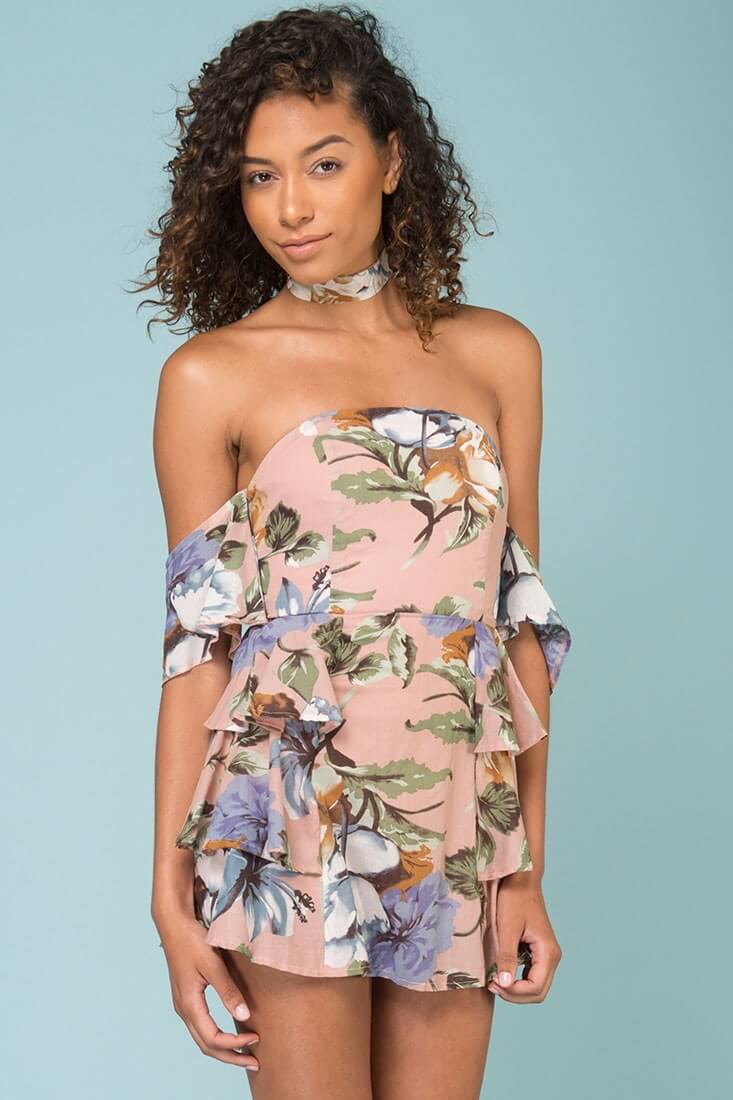 Cyan Ruffle Skirt Tea Party Dress Pink by Selfie Leslie