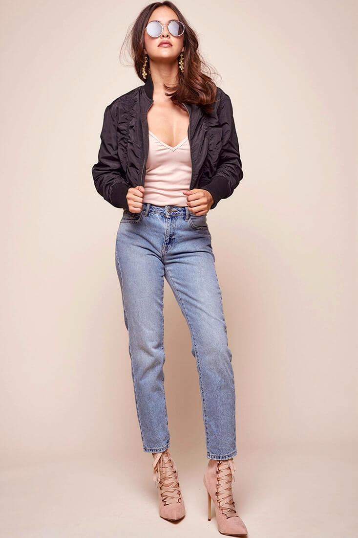 Kinney Biker Jacket Black by Selfie Leslie