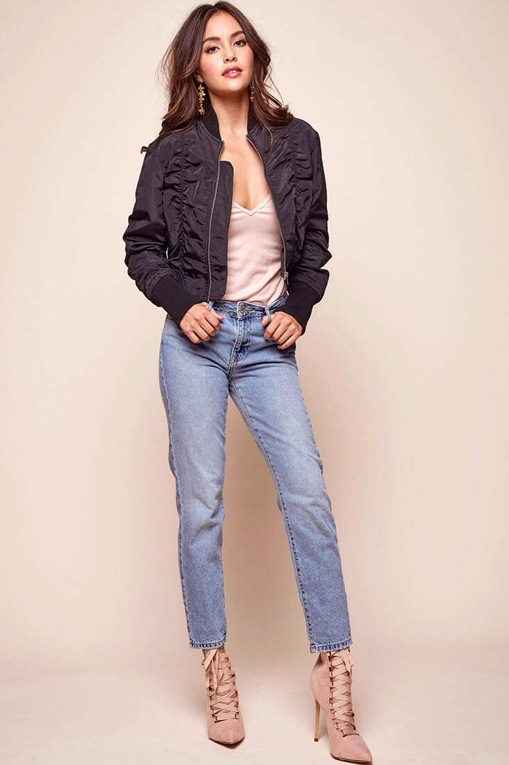 Kinney Biker Jacket Black by Selfie Leslie