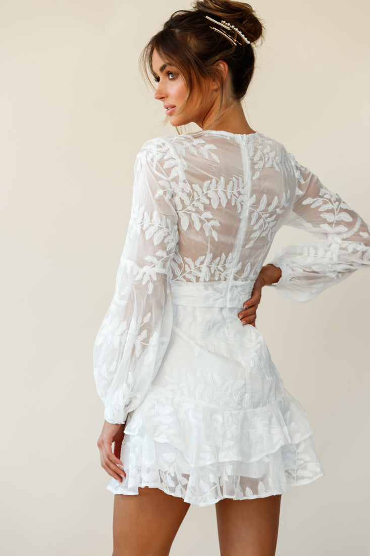 balloon sleeve embroidered dress NEW LINI GABRIELLA BALLOON-SLEEVE EMBROIDERED DRESS 1201095LN SIZE XS $298.00