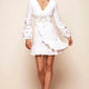Bennette Corset Waist Ruffled Dress White