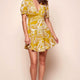 Amida Flowy Mini Dress Yellow Mustard