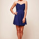 Tinseltown Ruched Party Dress Navy