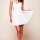 Tinseltown Ruched Party Dress White