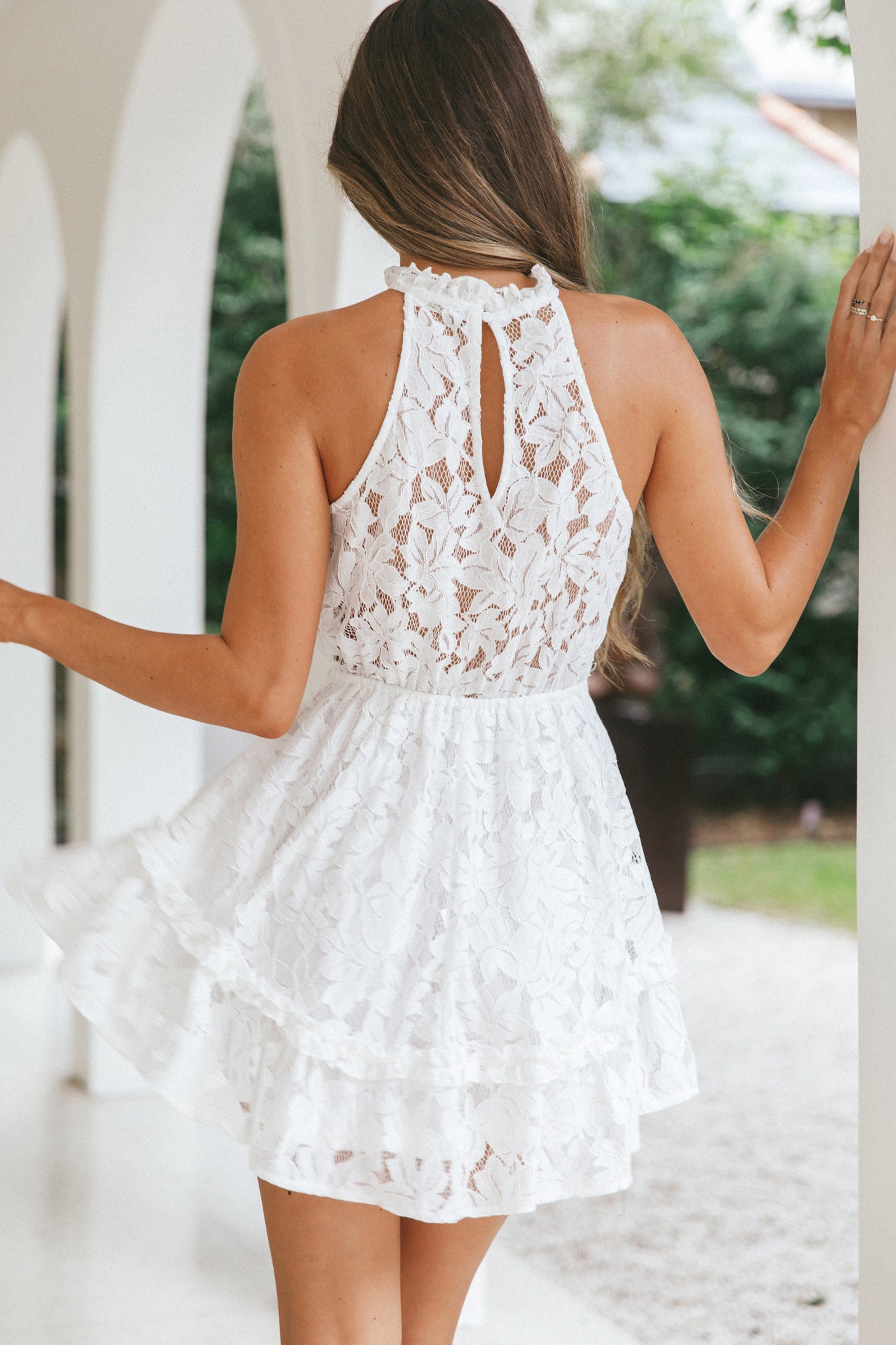 lanchester mini dress white Lilies By ASTR The Label imperial studies lanchester mini dress white Landon