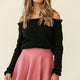 Rowena A-Line Knit Flounce Skirt Rose