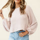 Adore Back-To-Front Twist Knit Crop Top Blush