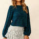 Adore Back-To-Front Twist Knit Crop Top Teal