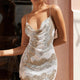 Show Me Love Cowl Neck Mini Dress Sequin Silver/Gold
