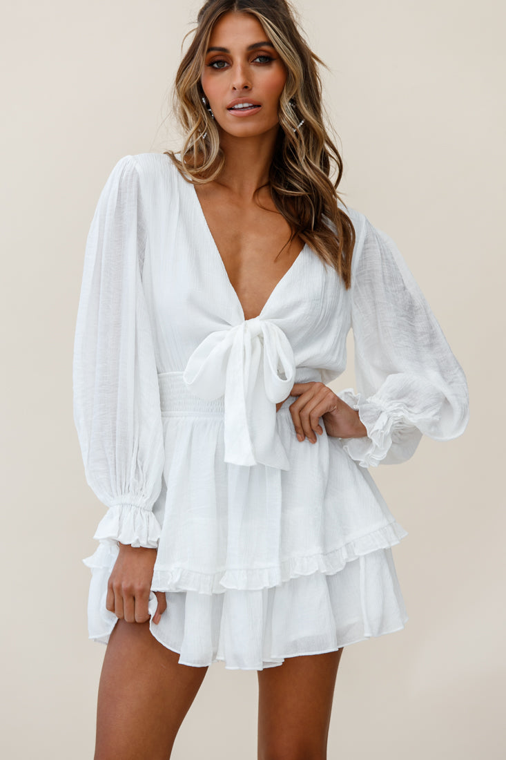 andmary Lotta frill layered dress ホワイト ANDMARY】Lotta frill layered dress