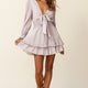 Anthea Bow-Tie Front Layered Frill Dress Blush
