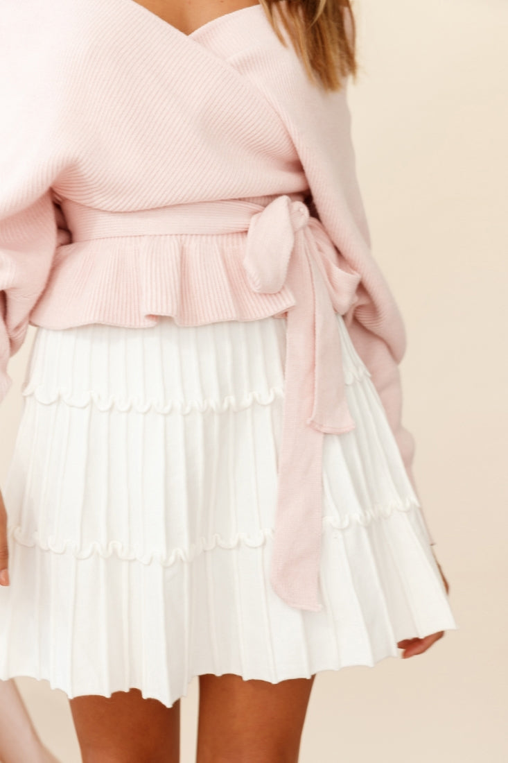 Amara Long Sleeve Knit Top Blush by Selfie Leslie