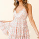 Buttercup Frill Trimmed Babydoll Dress Floral Print Pink