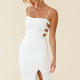 Elenia Cut-Out Detail Bodycon Dress White