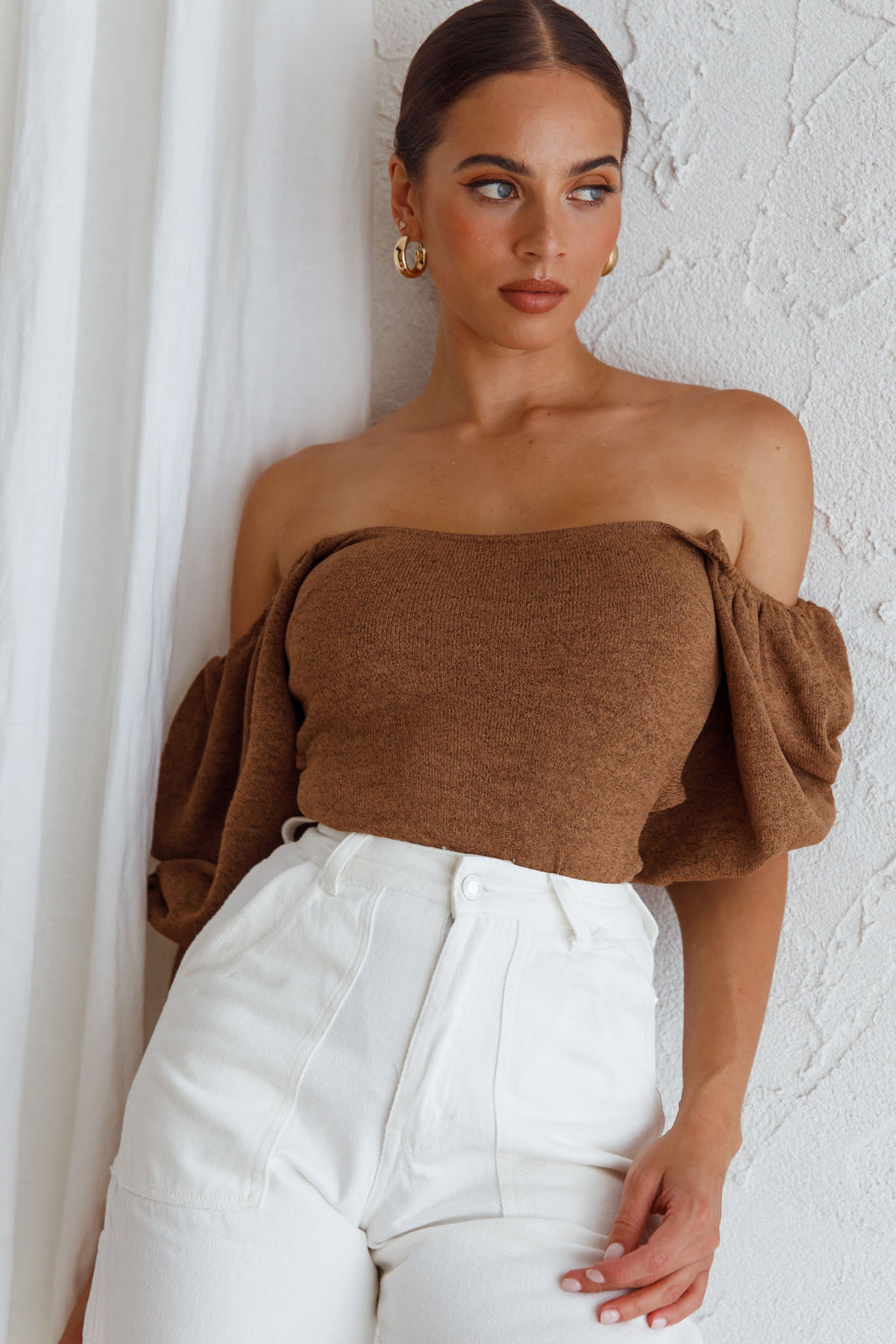 Maddi Tied Back Bodysuit Mocha by Selfie Leslie