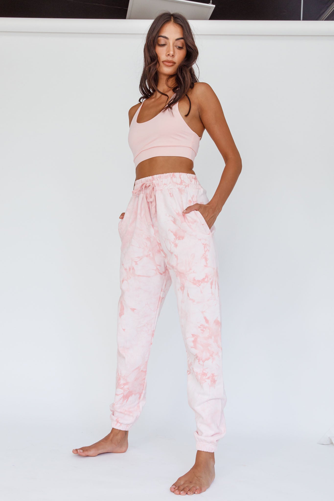 Serene Racerback Crop Top Pink by Selfie Leslie