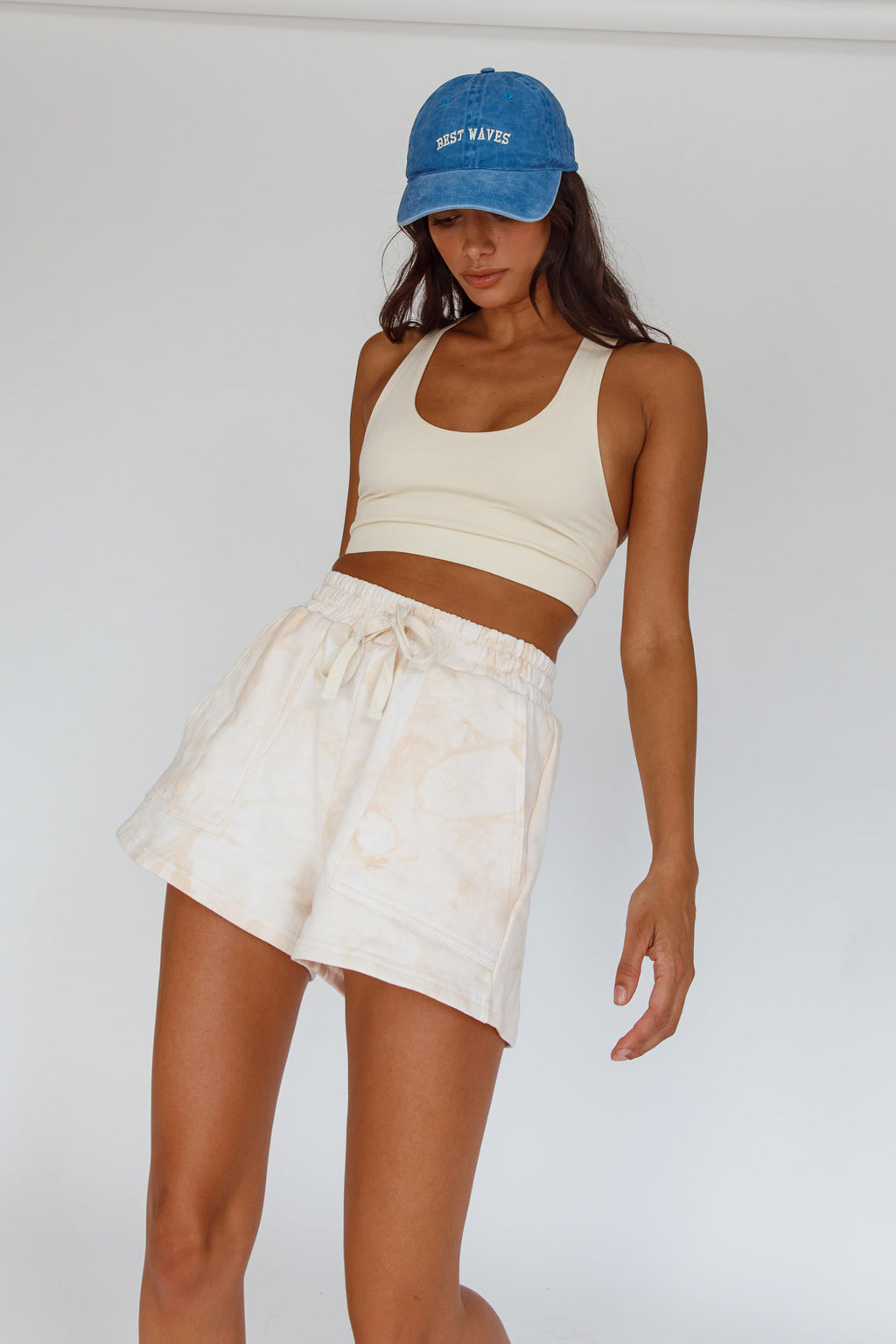 Serene Racerback Crop Top Sand by Selfie Leslie