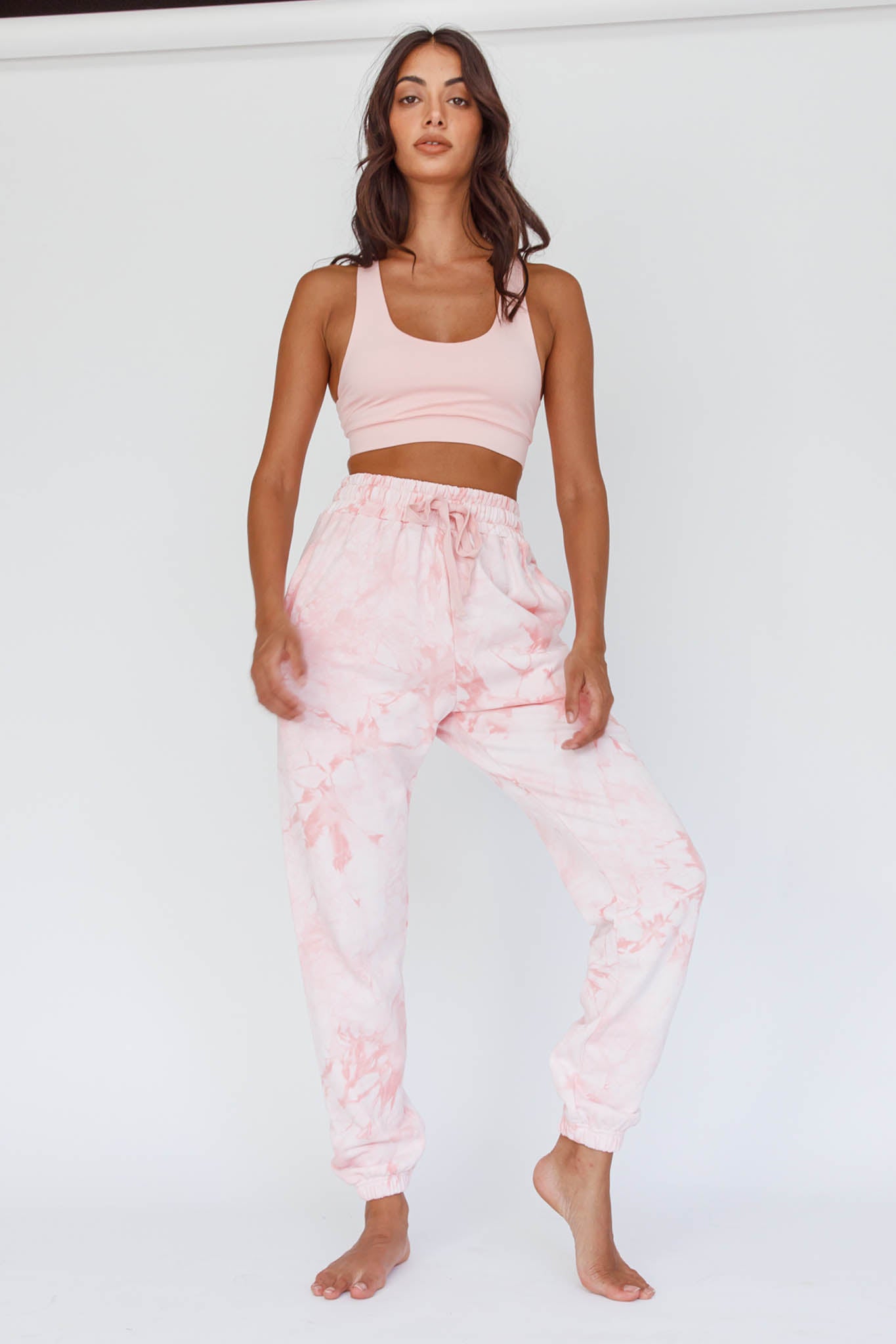 Take It Easy Jogger Track Pants Pink by Selfie Leslie