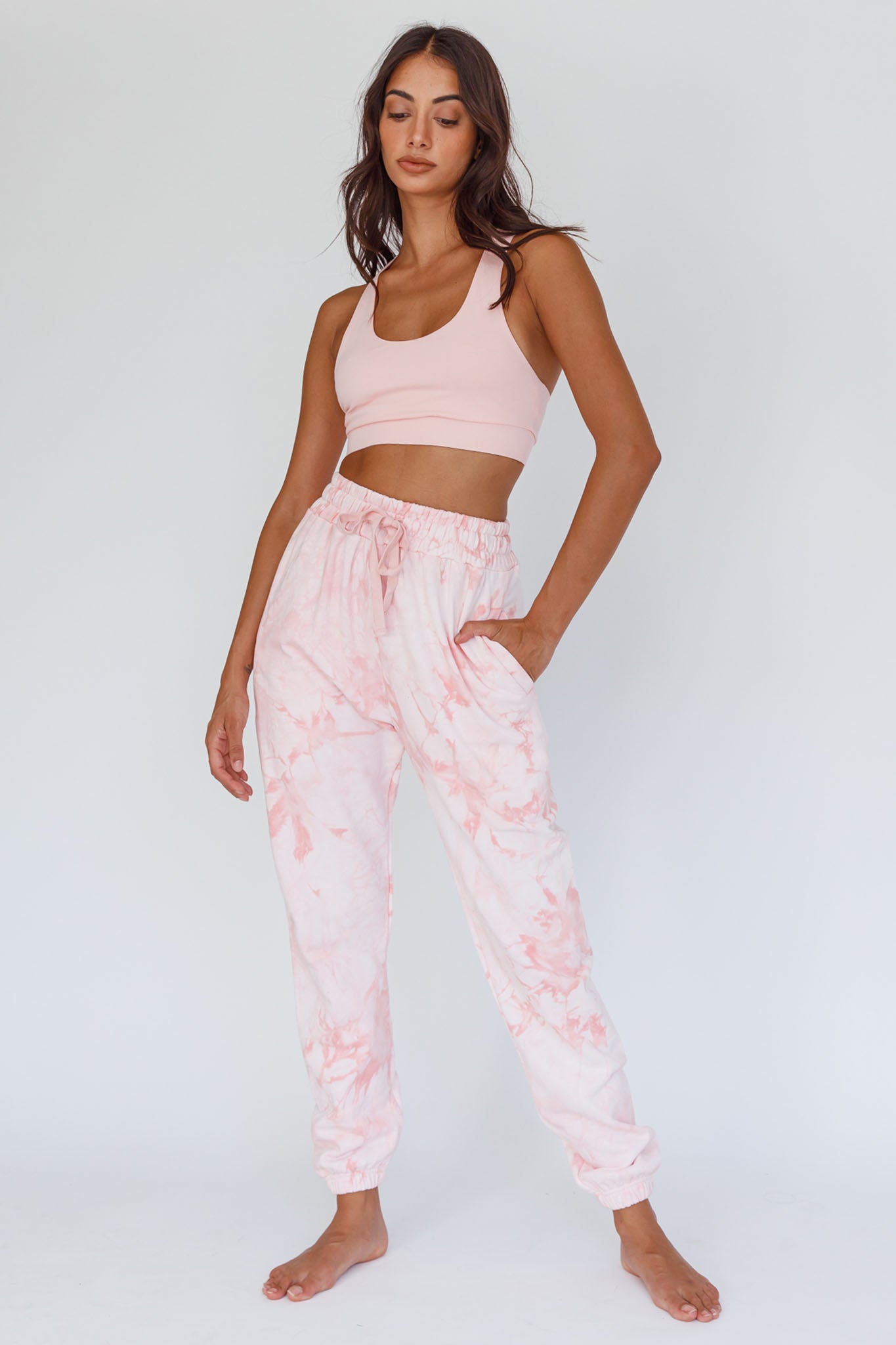 Take It Easy Jogger Track Pants Pink by Selfie Leslie