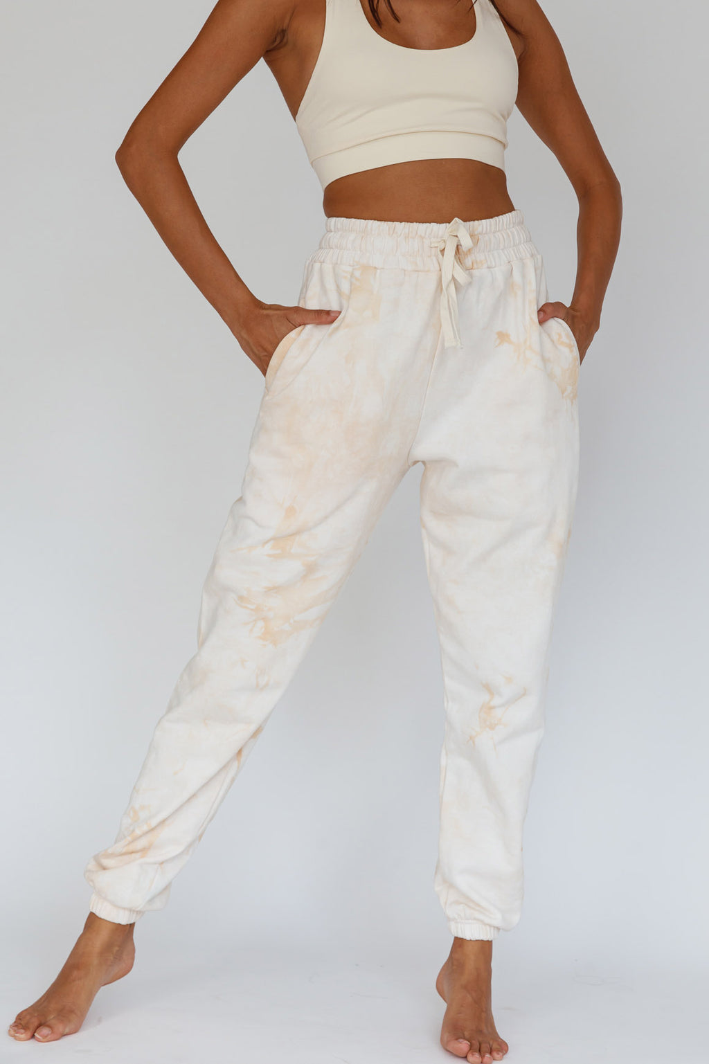 Take It Easy Jogger Track Pants Sand by Selfie Leslie