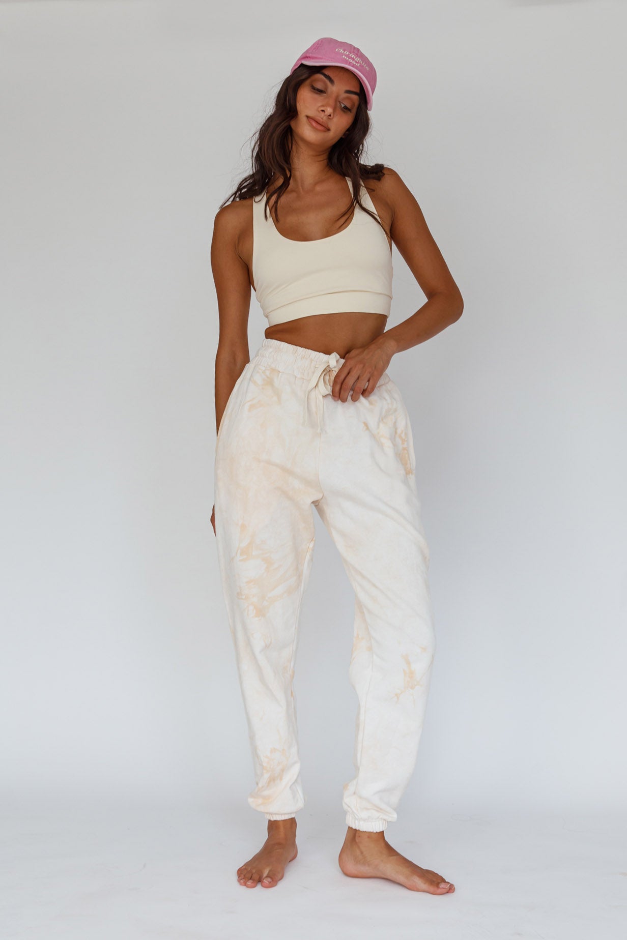 Take It Easy Jogger Track Pants Sand by Selfie Leslie
