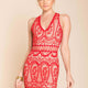 Paris Lacey Bodycon Dress Red