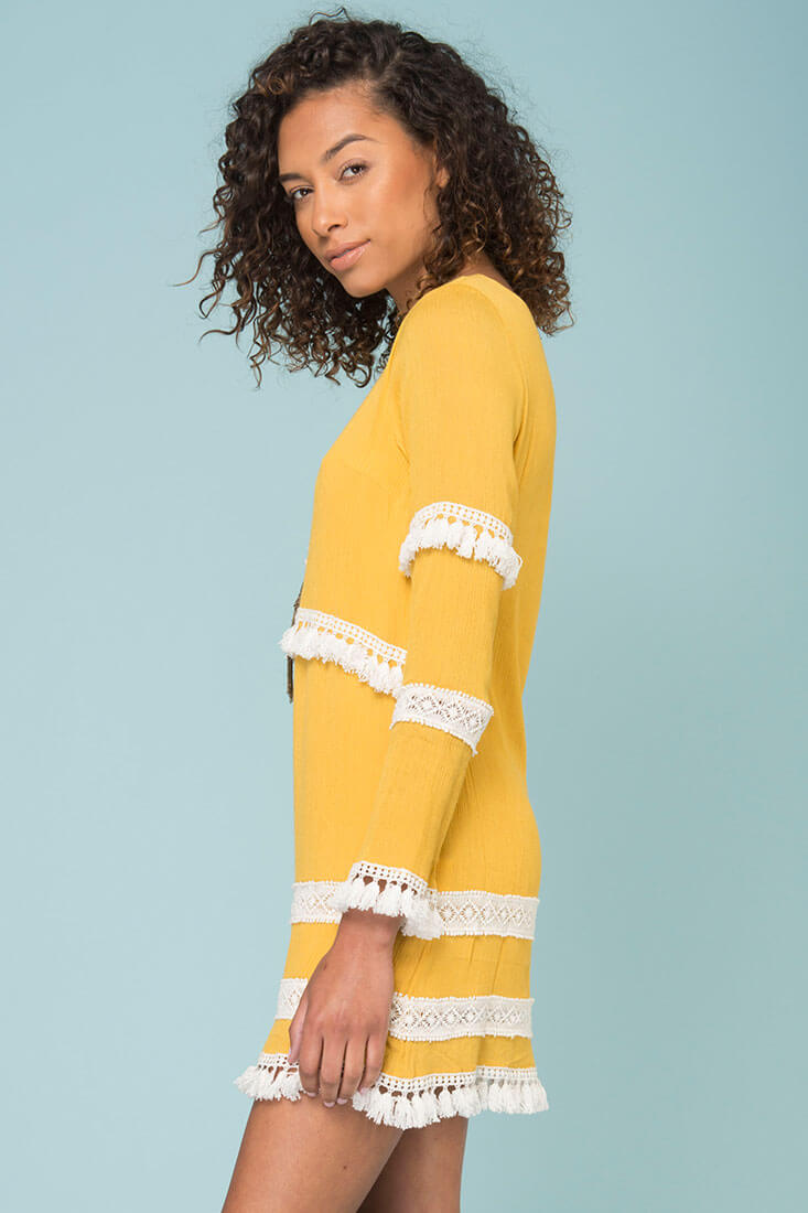cute mustard yellow dresses Lady Black Tie - Maia Midi Dress - Mustard - Final Sale