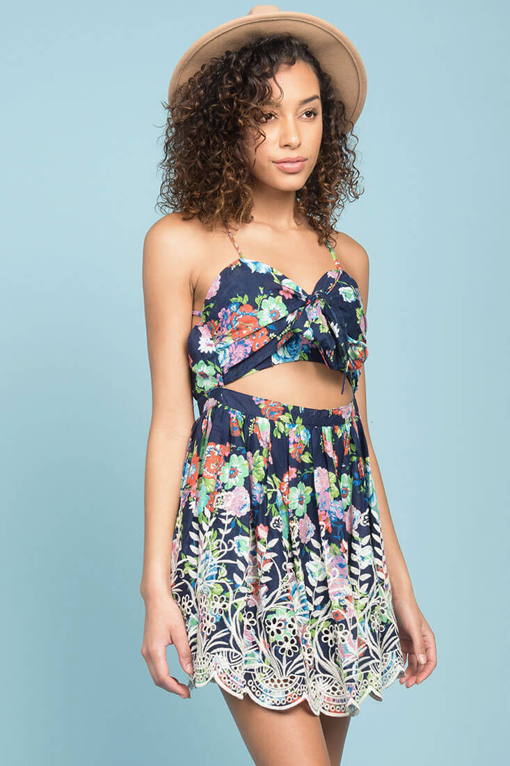 Splash Beach Dress Navy by Selfie Leslie