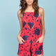 Emerie Floral Romper Red Navy