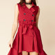 Harvard Bow Tie Trench Dress Red