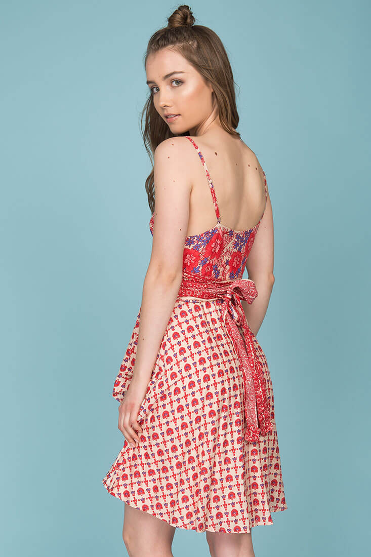 Lailah Floral Day Dress Red by Selfie Leslie