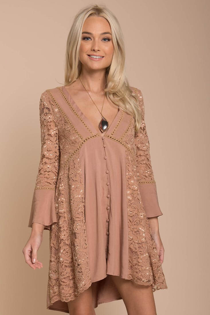 La Jolla Everyday Dress Mocha by Selfie Leslie
