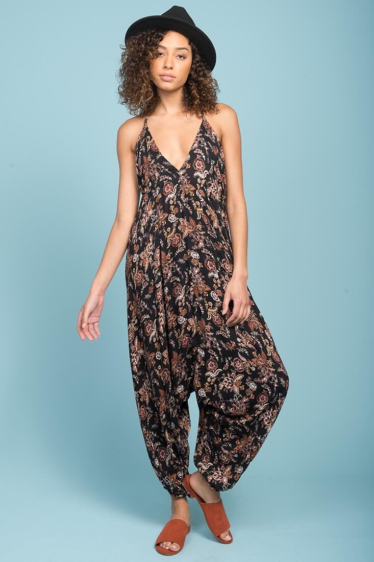Annalee Floral Print Boho Jumpsuit by Selfie Leslie