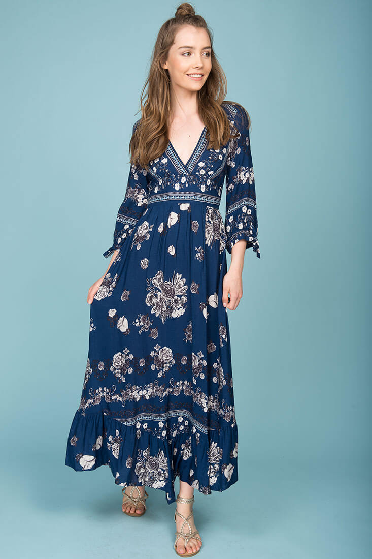Zaika Maxi Dress Navy by Selfie Leslie