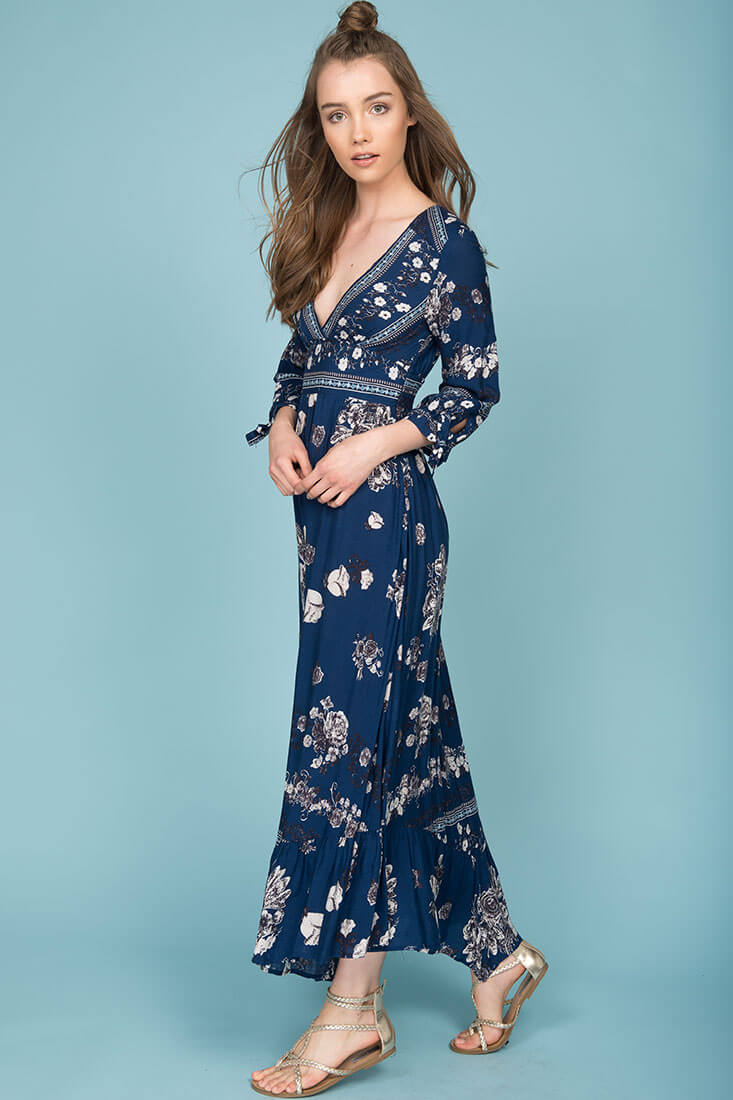 Zaika Maxi Dress Navy by Selfie Leslie