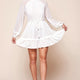 Tracee Open Back Ruffled Hemline Dress White