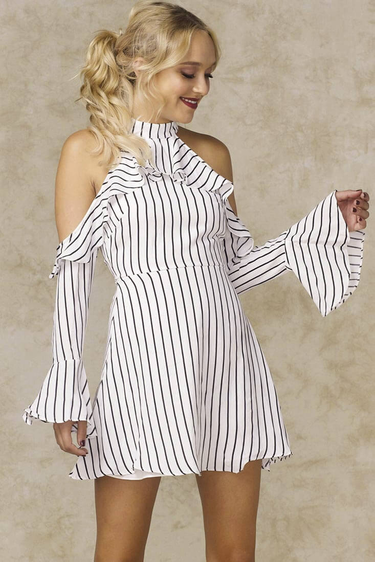 Michelle Halter Neck Off the Shoulder Dress by Selfie Leslie