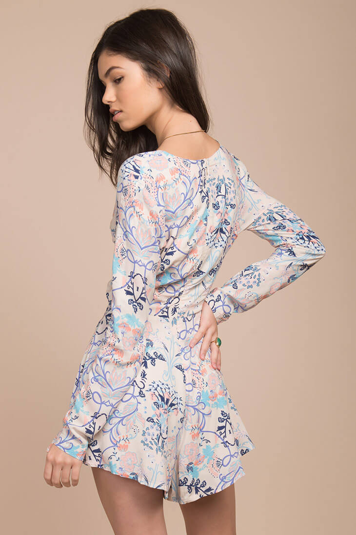 Penelope Bohemian Romper Blue Print by Selfie Leslie