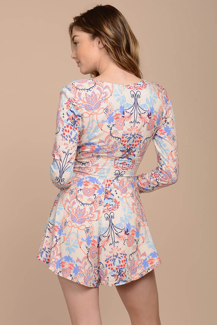 Penelope Bohemian Romper Pink Print by Selfie Leslie