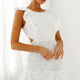 Jackie Pinafore Filigree Lace Dress White