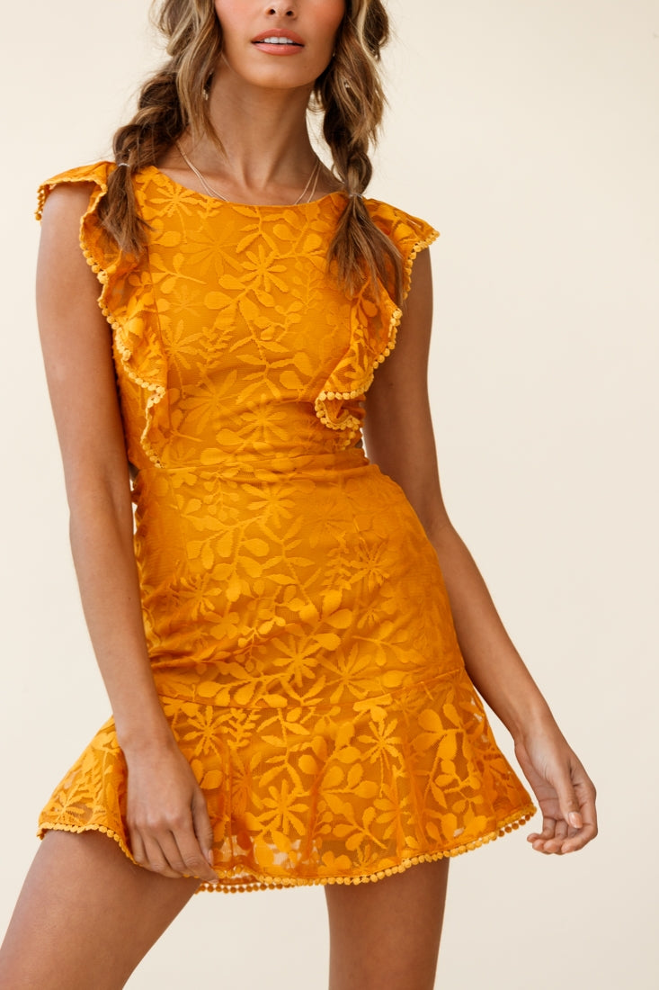 mustard yellow pinafore dress Linen Mini Pinafore Dress in Mustard Yellow CYLONDON