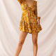 Brentwood Lace Up Babydoll Dress Mustard