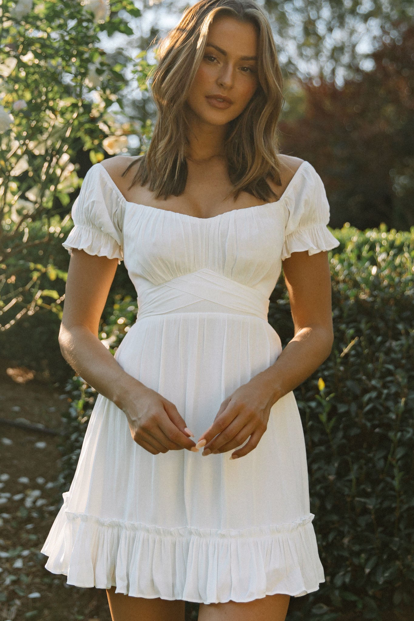 Shop the Linka Off-Shoulder Tie Back Dress White