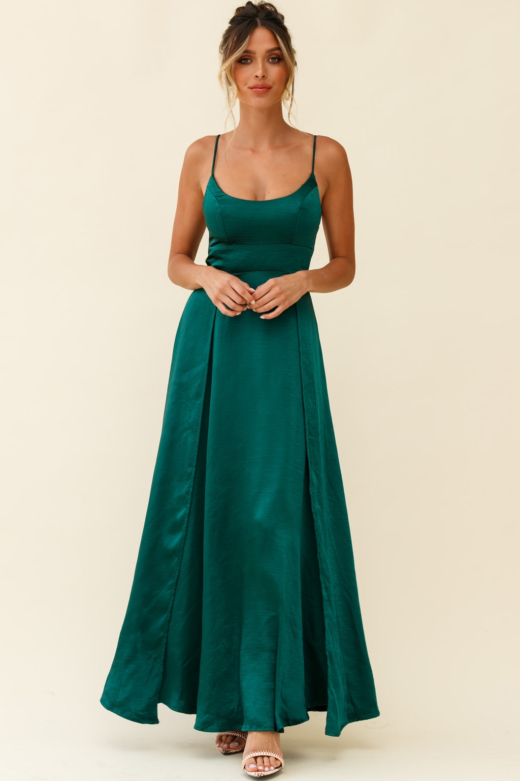 Joanne Empire Waist Maxi Dress Jade by Selfie Leslie