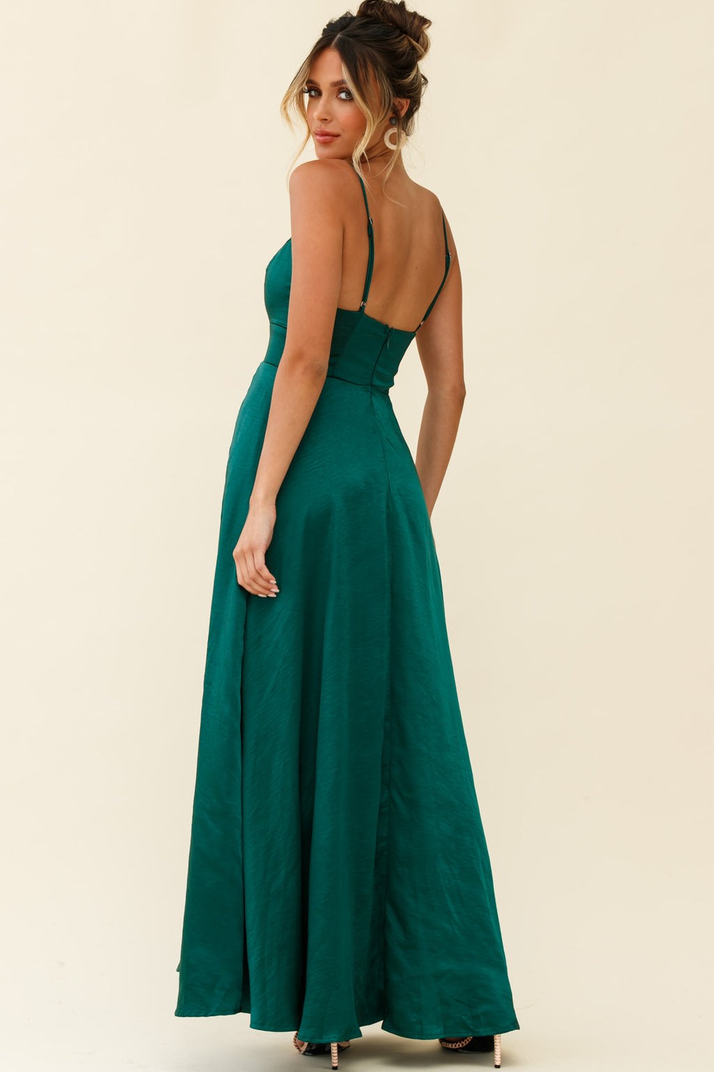 Joanne Empire Waist Maxi Dress Jade by Selfie Leslie