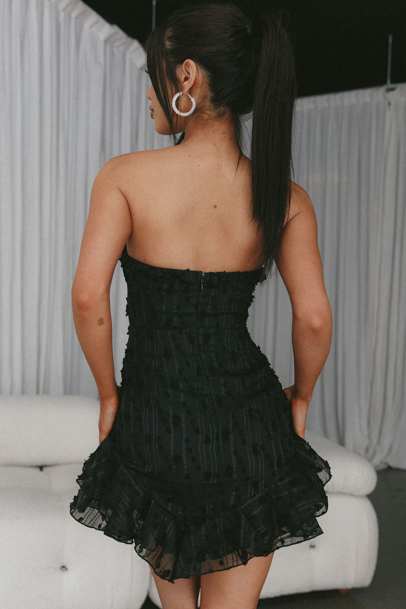 Cece Embellished Bandeau Dress Black by Selfie Leslie